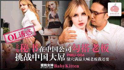 蜜桃影像传媒・PMU-004・金发秘书在中国公司勾搭老板・骚穴满溢大喊老板我还要・Baby KItten
